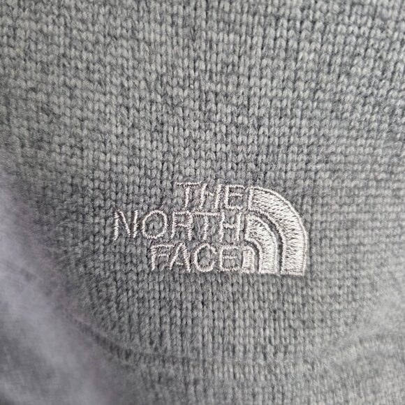 Mens The North Face Gray 1/4 Zip Fleece Pullover Sweatshirt Polyester Size XXL - Picture 2 of 7
